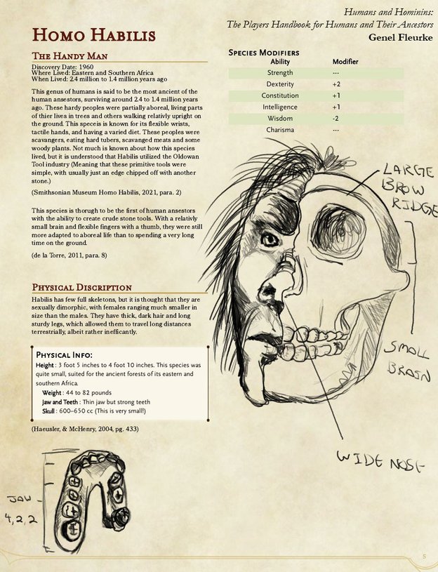 The Player's Handbook for Humans and Their Ancestors